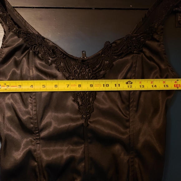 Morbid Threads Black Satin Corset Tank Top - Picture 5 of 7